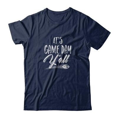 Funny It's Game Day Y'all Fan Football-T-Shirt & Tank Top-Classic T-Shirt-Navy