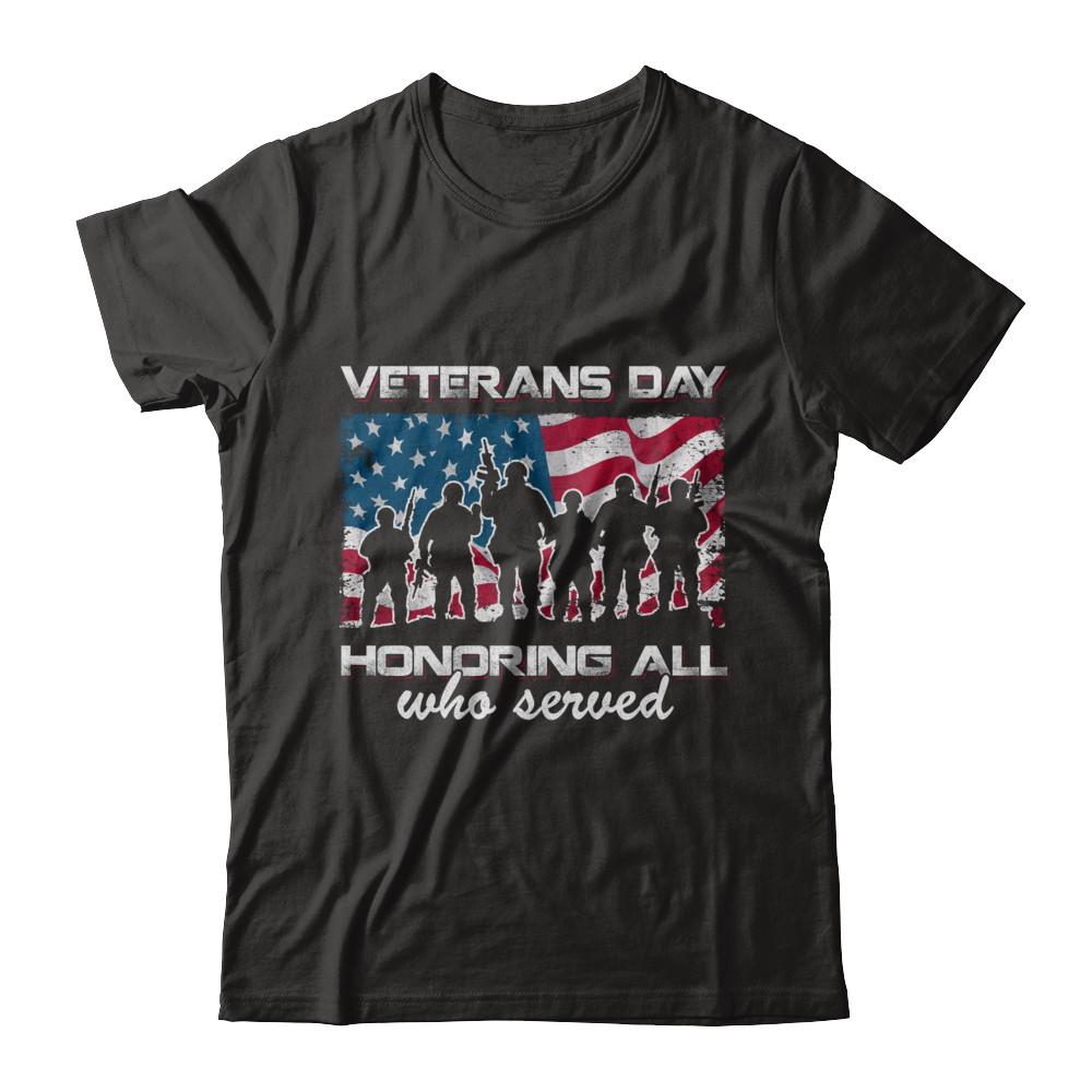 Vintage Patriotic Army Veterans Day Honoring All Who Reverd
