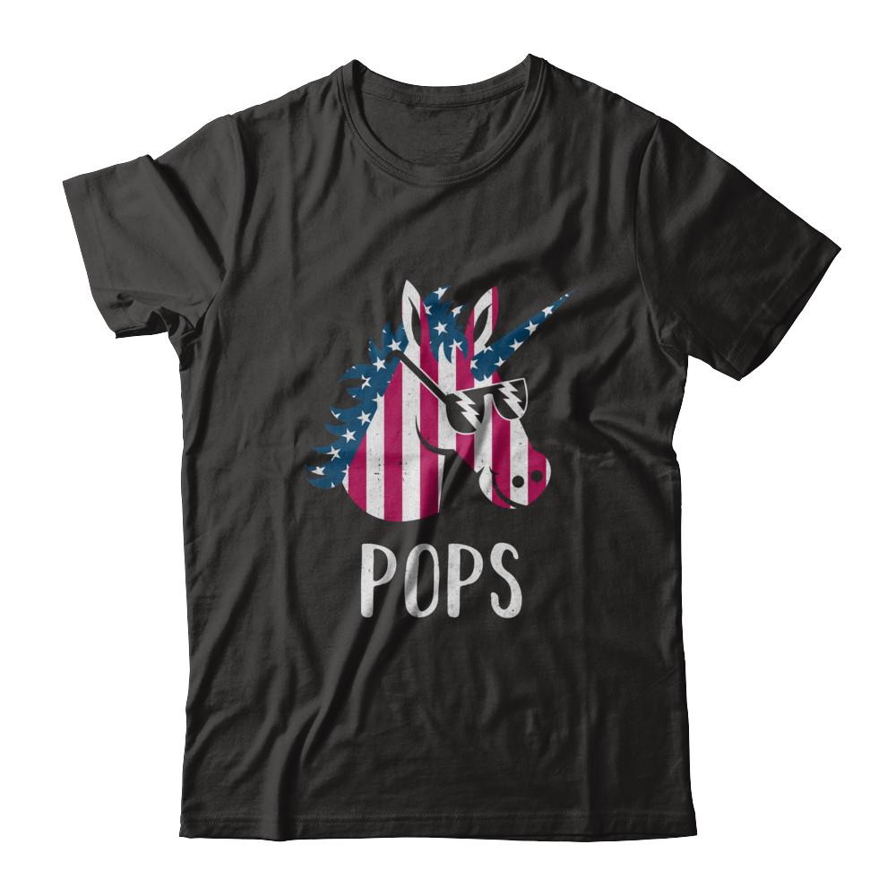 Patriotic Pops Unicorn Americorn 4Th Of July-T-Shirt & Hoodie-Classic T-Shirt-Black