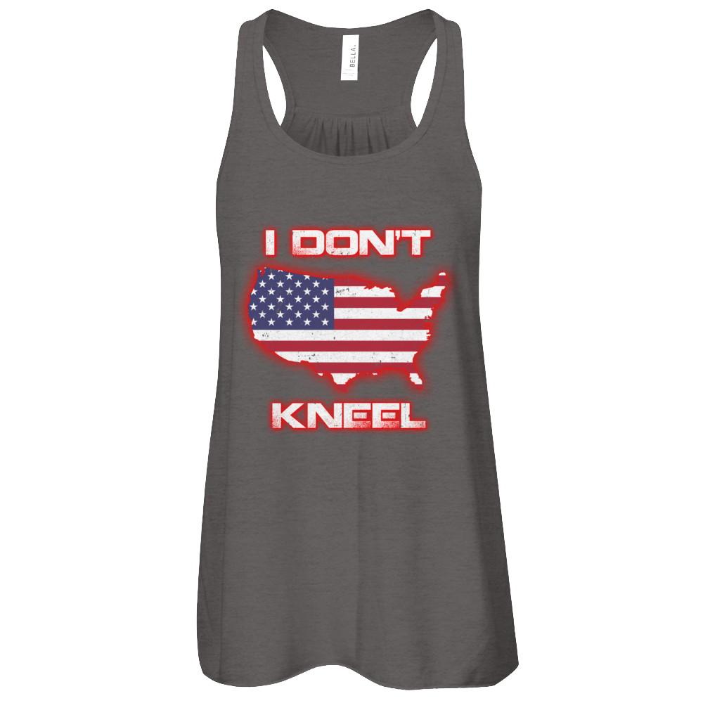 I Don't Kneel Us American Flag-T-Shirt & Tank Top-