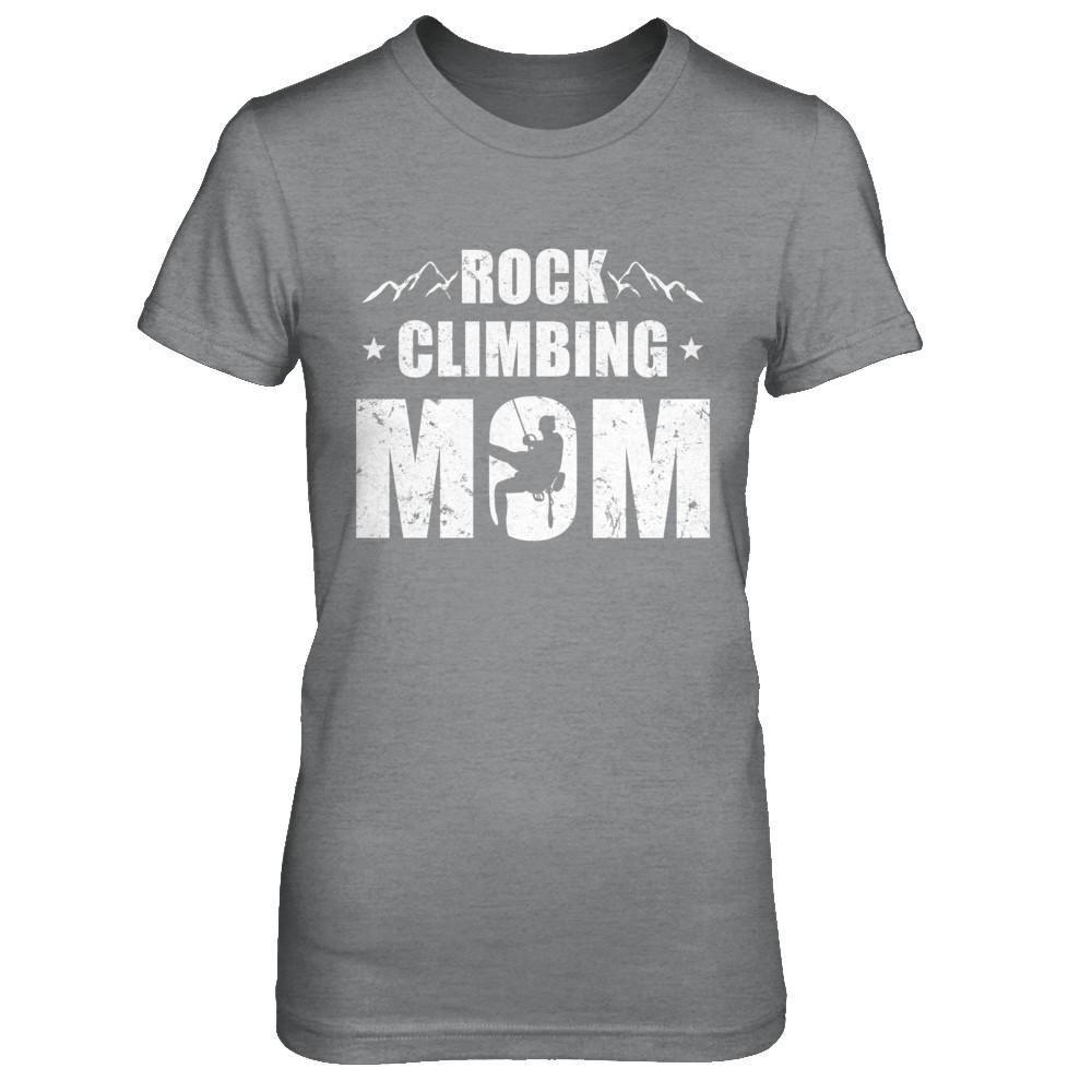 Rock Climbing Mom Distressed Mountain Climber Mothers Day-T-Shirt & Hoodie-Women's T-Shirt-Sport Grey