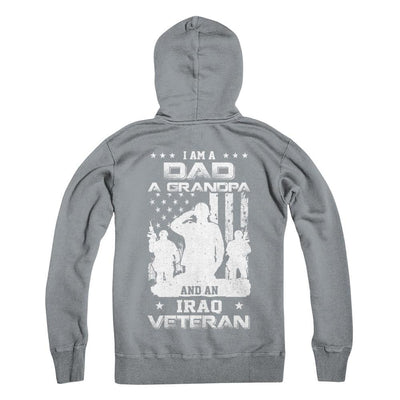 I'm A Dad A Grandpa And An Iraq Veteran-T-Shirt & Hoodie-Hanes - Heavyweight Pullover Hoodie-Light Steel