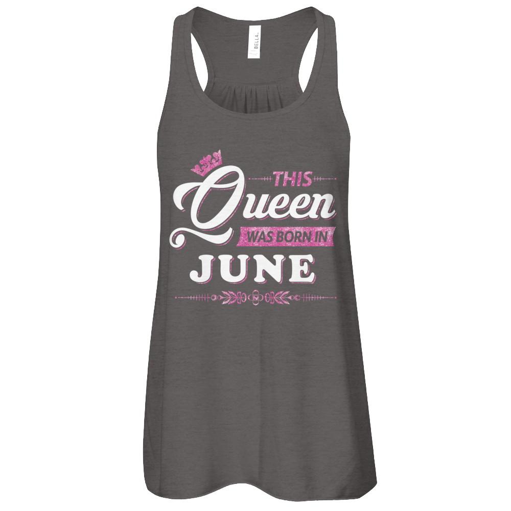 This Queen Was Born In June-T-Shirt & Tank Top-