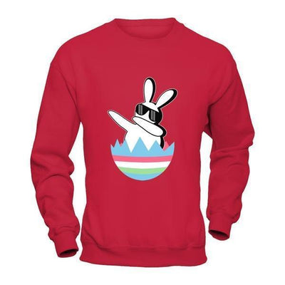 Dabbing Hip Hop Bunny Easter-T-Shirt & Hoodie-Crewneck Sweatshirt-Red