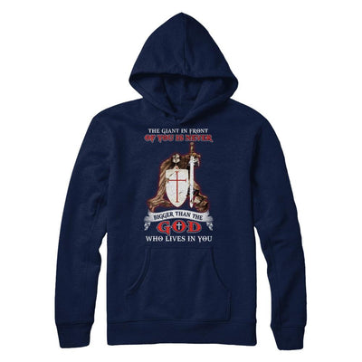 Knight Templar The Giant In Front Never Bigger Than The God-T-Shirt & Hoodie-Pullover Hoodie-Navy