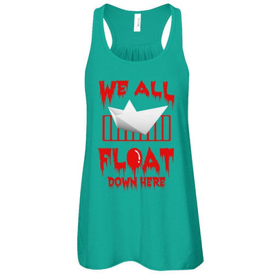 We All Float Down Here Horror Halloween Blood-T-Shirt & Tank Top-Women's Flowy Racerback Tank-Kelly