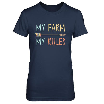 My Farm My Rules Farming-T-Shirt & Hoodie-Women's T-Shirt-Navy