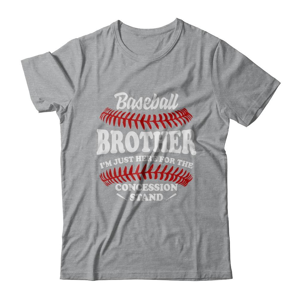 Baseball Brother I'm Just Here For The Concession Stand-T-Shirt & Hoodie-Classic T-Shirt-Sport Grey