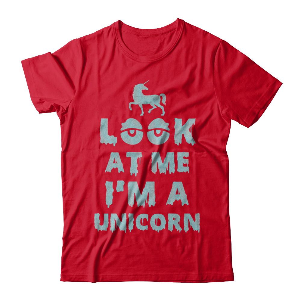 Look At Me I'm A Unicorn Halloween Costume-T-Shirt & Hoodie-Premium T-Shirt-Red