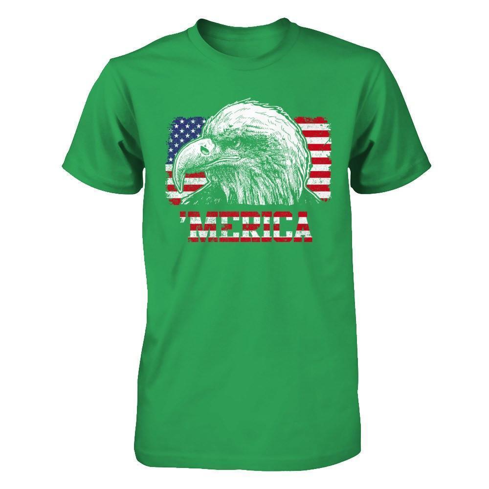 Usa Pride Merica Mullet Eagle 4Th Of July-T-Shirt & Hoodie-Premium T-Shirt-Kelly Green