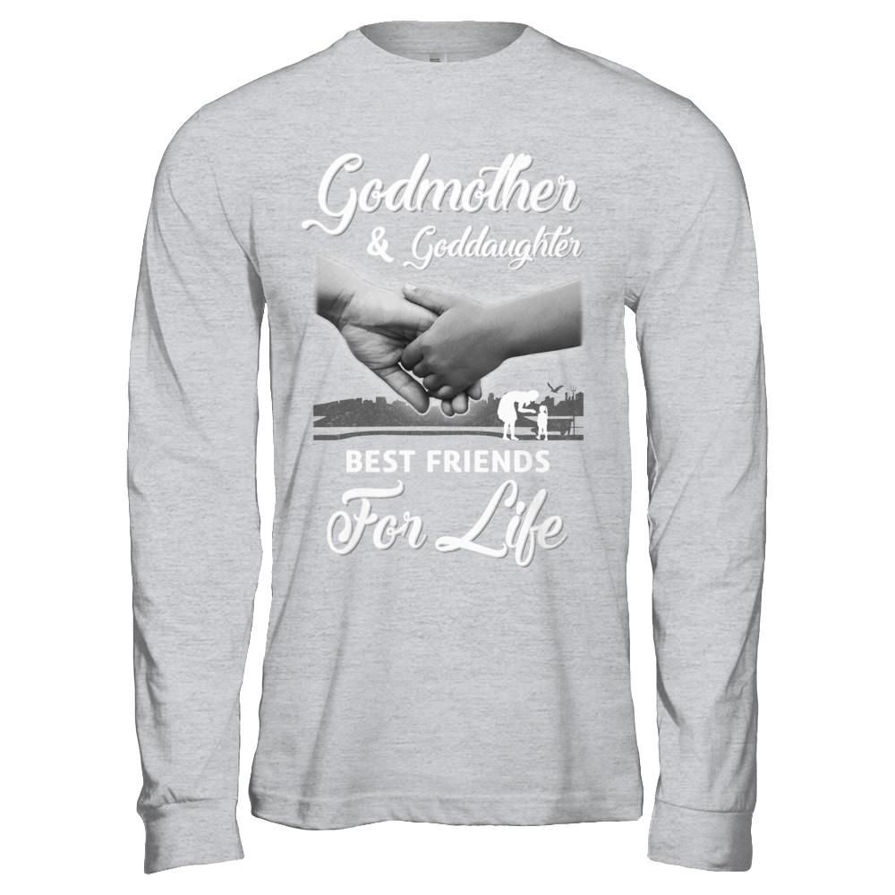God-Mother God-Daughter Best Friends For Life Mothers Day-T-Shirt & Hoodie-Long Sleeve T-Shirt-Sport Grey