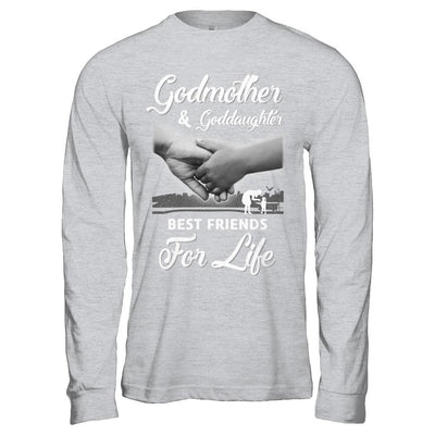 God-Mother God-Daughter Best Friends For Life Mothers Day-T-Shirt & Hoodie-Long Sleeve T-Shirt-Sport Grey