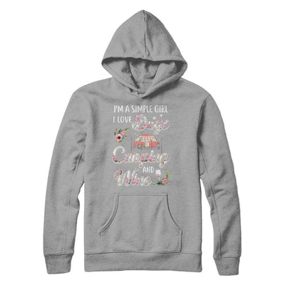 I'm A Simple Girl I Love Dogs Camping And Wine-T-Shirt & Hoodie-Pullover Hoodie-Light Steel