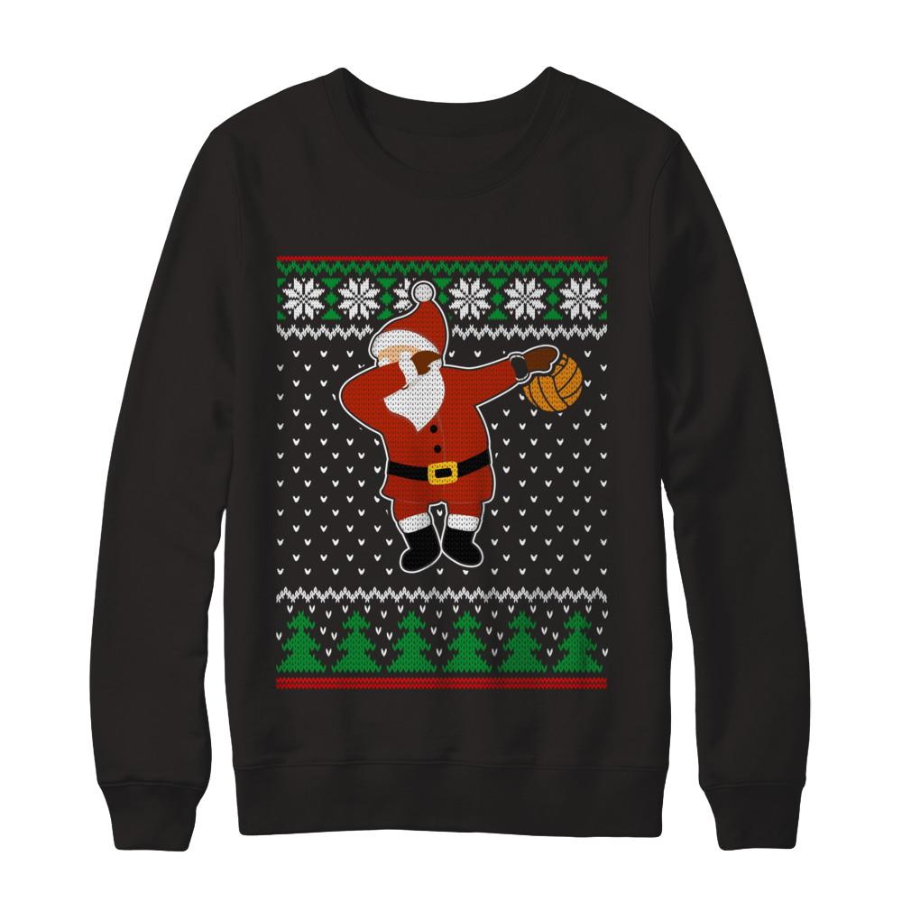 Dabbing Santa Volleyball Ugly Sweater Christmas