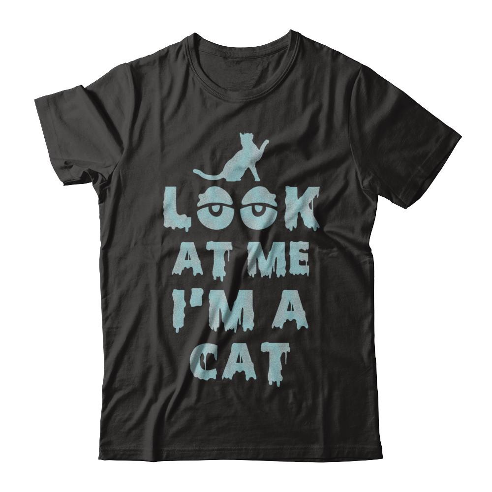 Look At Me I'm A Cat Halloween Costume-T-Shirt & Hoodie-Premium T-Shirt-Black