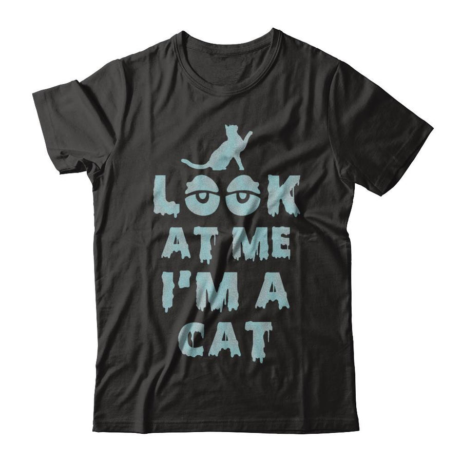 Look At Me I'm A Cat Halloween Costume-T-Shirt & Hoodie-Premium T-Shirt-Black