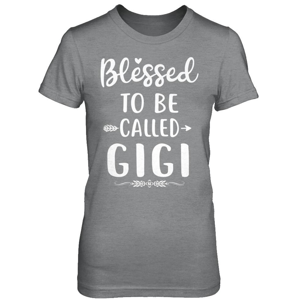 Funny Grandma Blessed To Be Called Gigi-T-Shirt & Hoodie-Women's T-Shirt-Sport Grey