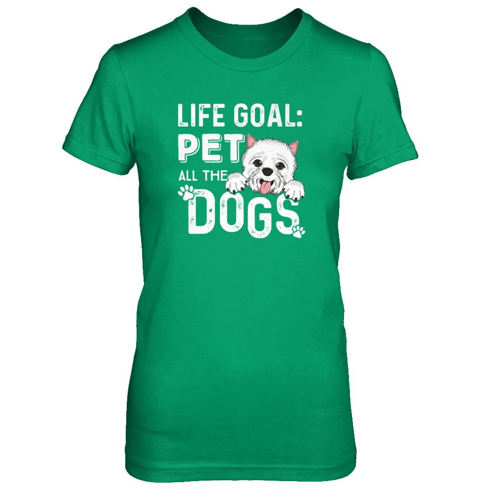 Life Goal Pet All The Dogs-T-Shirt & Tank Top-Women's T-Shirt-Irish Green
