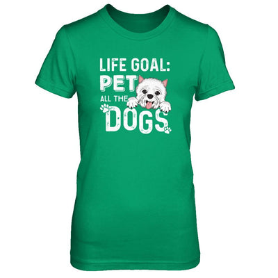 Life Goal Pet All The Dogs-T-Shirt & Tank Top-Women's T-Shirt-Irish Green