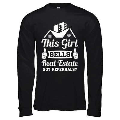 This Girl Sells Real Estate-T-Shirt & Hoodie-Long Sleeve T-Shirt-Black