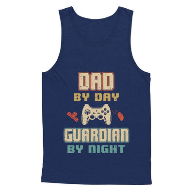 Dad By Day Guardian By Night Gaming-T-Shirt & Hoodie-Unisex Tank-Navy