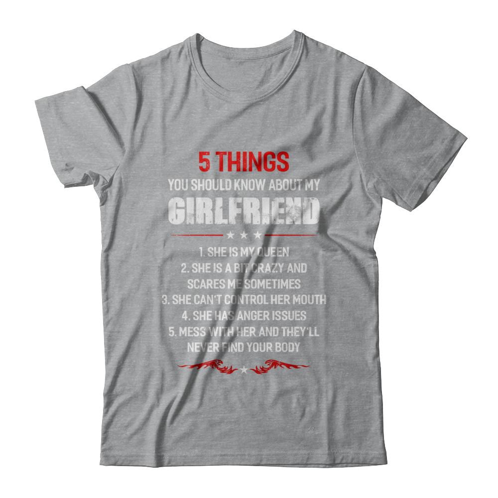 5 Things You Should Know About My Girlfriend Boyfriend-T-Shirt & Hoodie-Classic T-Shirt-Sport Grey