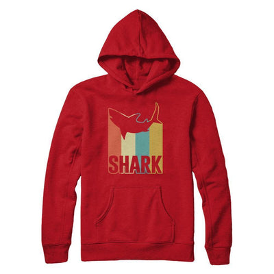 Classic Vintage Retro Style Shark-T-Shirt & Hoodie-Pullover Hoodie-Red