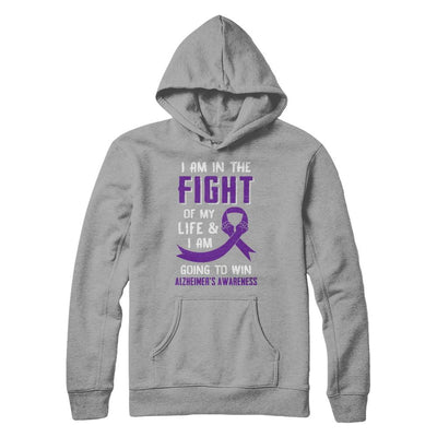 I'm In The Fight Of My Life And Win Alzheimer's Awareness-T-Shirt & Hoodie-Pullover Hoodie-Light Steel