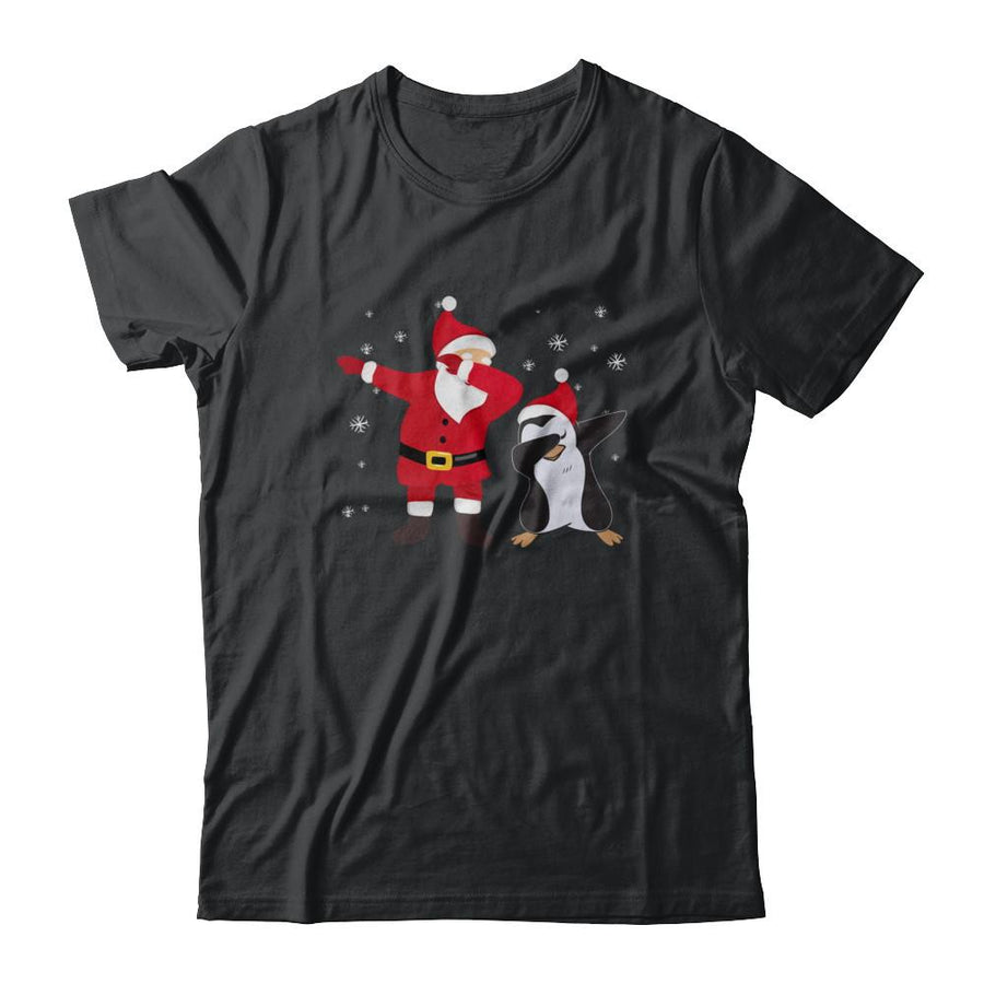 Dabbing Santa Penguin Funny Dab Dance Christmas Gift-T-Shirt & Hoodie-Classic T-Shirt-Black