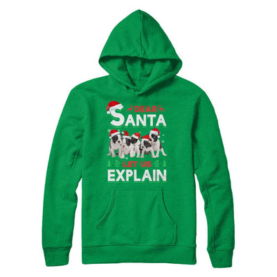 Dear Santa Funny Pit bull Puppies Christmas Gift-T-Shirt & Hoodie-Pullover Hoodie-Irish Green