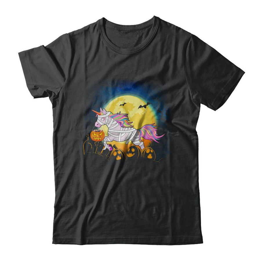 Halloween Pumpkin Unicorn Gift For Kids Girls-T-Shirt & Hoodie-Classic T-Shirt-Black