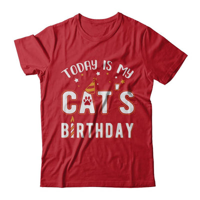 Today is My Cat's Birthday-T-Shirt & Hoodie-Classic T-Shirt-Red