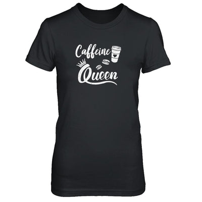 Caffeine Queen Coffee Queen Funny-T-Shirt & Tank Top-Women's T-Shirt-Black