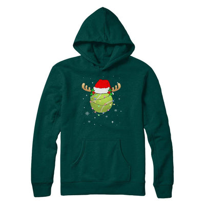 Santa Hat Tennis Reindeer Christmas Gifts-T-Shirt & Sweatshirt-Pullover Hoodie-Deep Forest