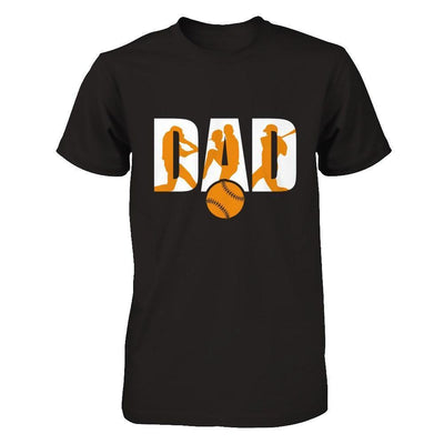 Softball Dad Father's Day-T-Shirt & Hoodie-Classic T-Shirt-Black