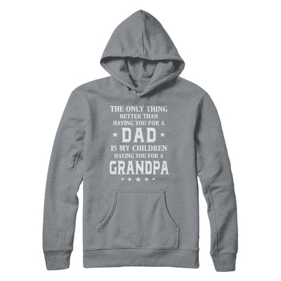 Only The Best Dad Get Promoted To Grandpa Fathers Day-T-Shirt & Hoodie-Pullover Hoodie-Light Steel