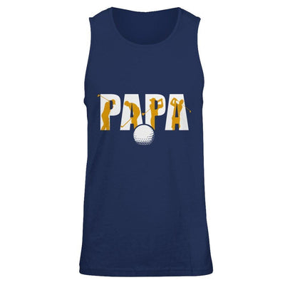 Golf Papa Father's Day-T-Shirt & Hoodie-Unisex Tank-Navy