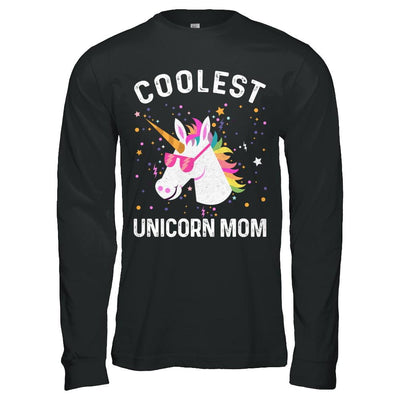 Coolest Unicorn Mom Cute Funny Unicorn Mothers Day-T-Shirt & Hoodie-Long Sleeve T-Shirt-Black