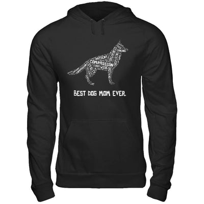 Best Dog Mom Ever German Shepherd Lovers-T-Shirt & Hoodie-Pullover Hoodie-Black