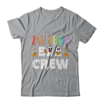 Cute Boo Crew 2nd Grade Teacher Halloween-T-Shirt & Hoodie-Classic T-Shirt-Sport Grey