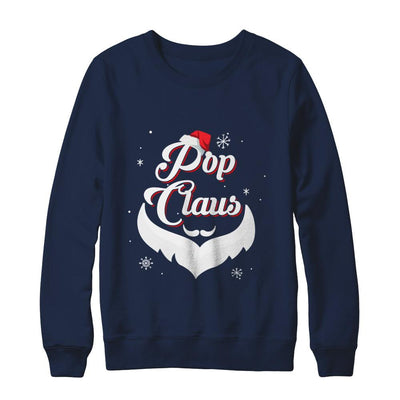 Santa Beard Matching Christmas Pajamas Pop Claus-T-Shirt & Sweatshirt-Crewneck Sweatshirt-Navy