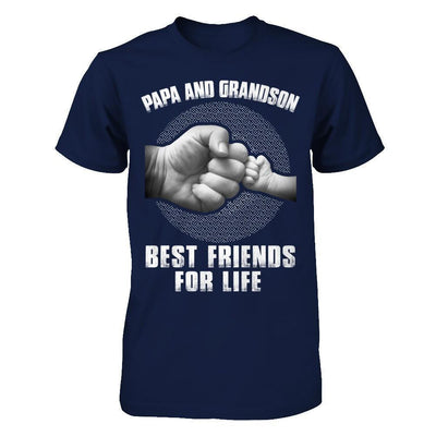 Papa And Grandsons Best Friends For Life-T-Shirt & Hoodie-Classic T-Shirt-Navy