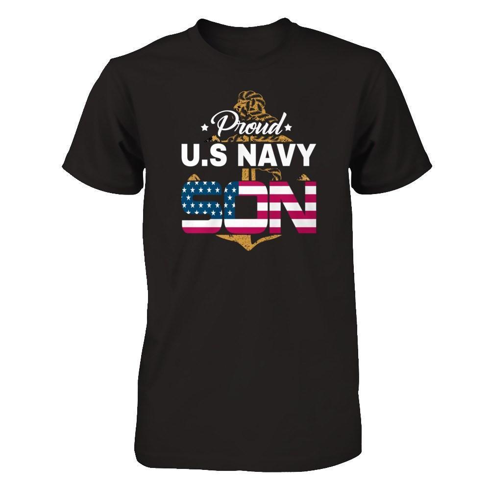 Proud US Navy Son-T-Shirt & Hoodie-Premium T-Shirt-Black