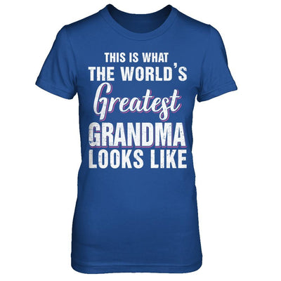 What World's Greatest Grandma Looks Like Mothers Day-T-Shirt & Hoodie-Women's T-Shirt-Royal