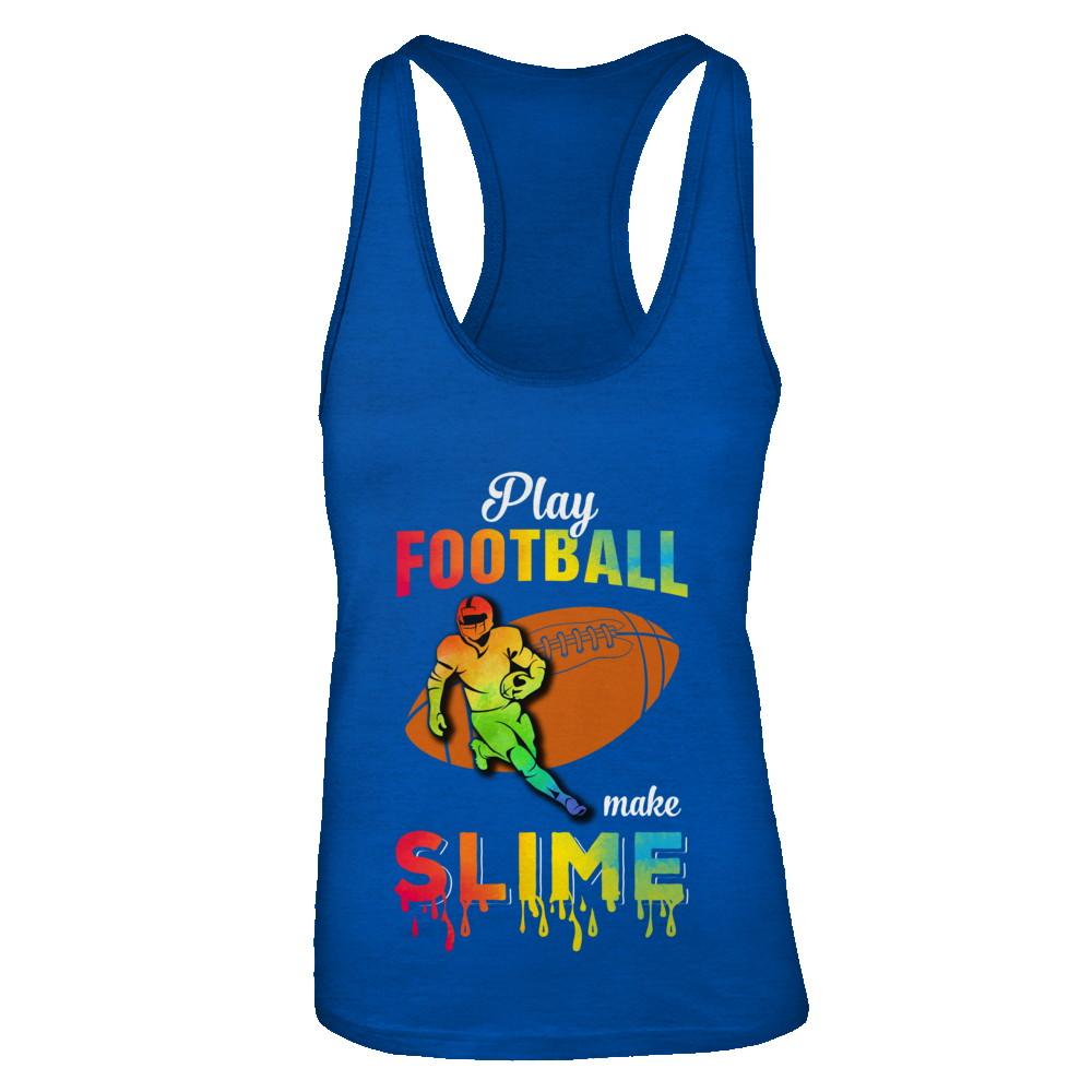 Play Football Make Slime Watercolor For Girl Women-T-Shirt & Tank Top-Women's Ideal Racerback Tank-Royal