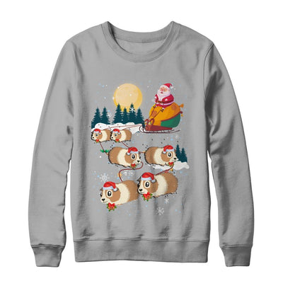 Funny Christmas Guinea Pig Reindeer Lover Santa Gift-T-Shirt & Sweatshirt-Crewneck Sweatshirt-Light Steel