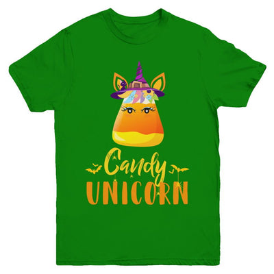 Candy Corn Unicorn Halloween Unicorn For Girls Youth-Youth Shirt-Youth T-Shirt-Irish Green