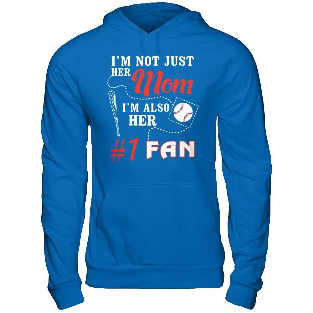 I'm Not Just Her Mom I'm Also Her Fan Baseball Mom-T-Shirt & Hoodie-Pullover Hoodie-Royal