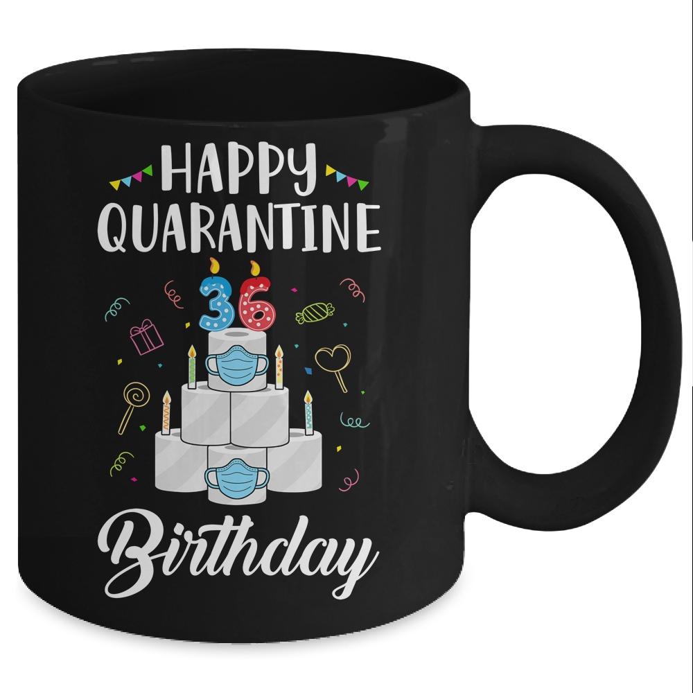 36th Birthday Gift Idea 1985 Happy Quarantine Birthday Mug-Coffee Mug-Mug-Black