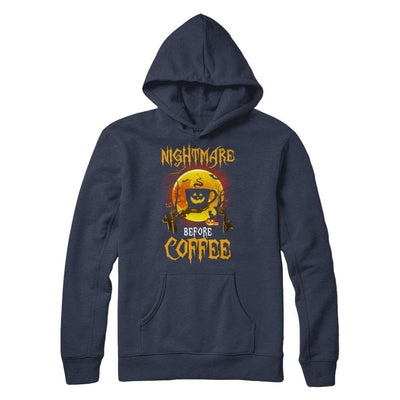 Nightmare Before Coffee Funny Halloween Gift-T-Shirt & Hoodie-Pullover Hoodie-Navy